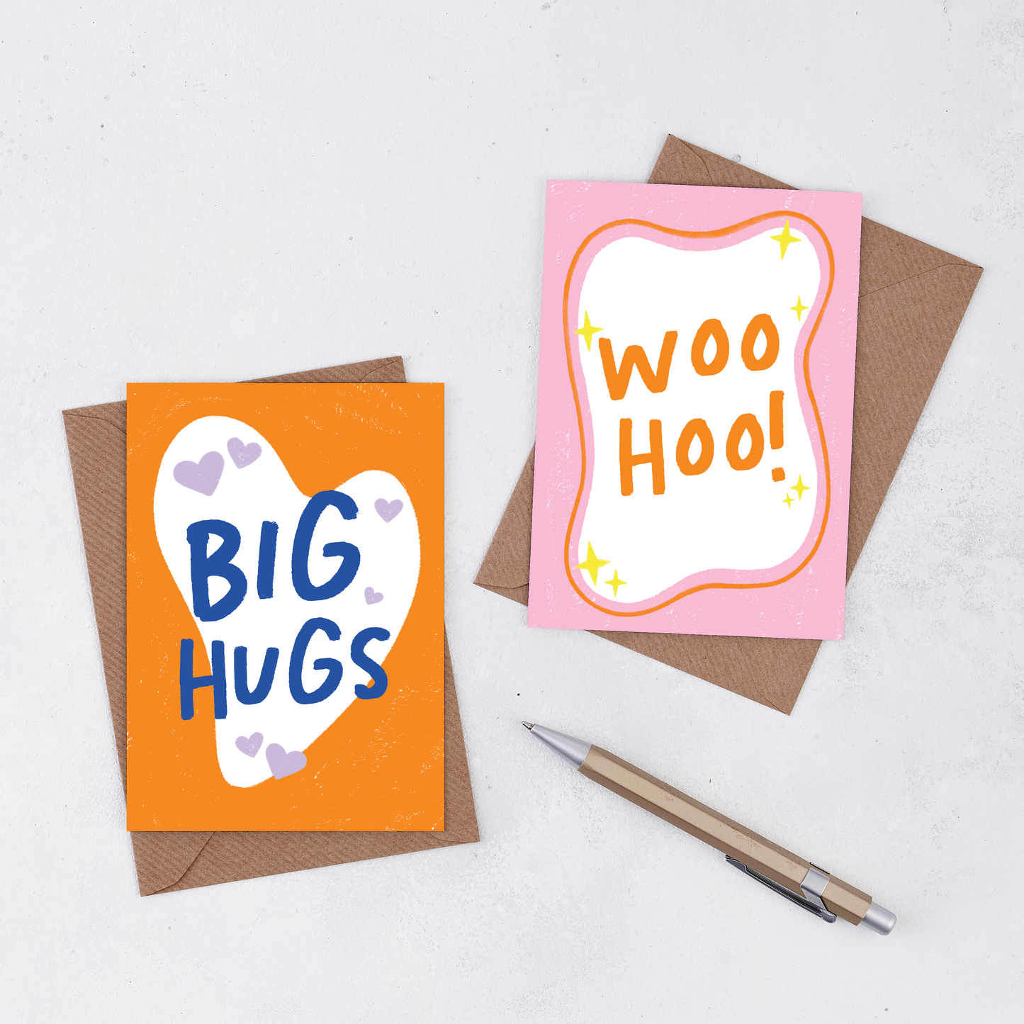 Pack of 6 - 'Big Hugs' Sympathy Greetings Card