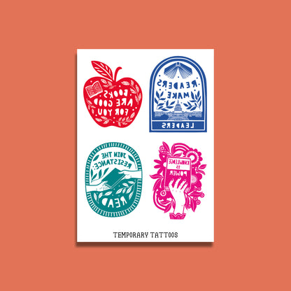 Temporary Tattoos - Pack of 4 - Activist Design