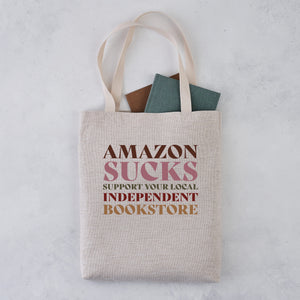 Pack of 4 - Amazon Sucks - Indie Bookstore Tote