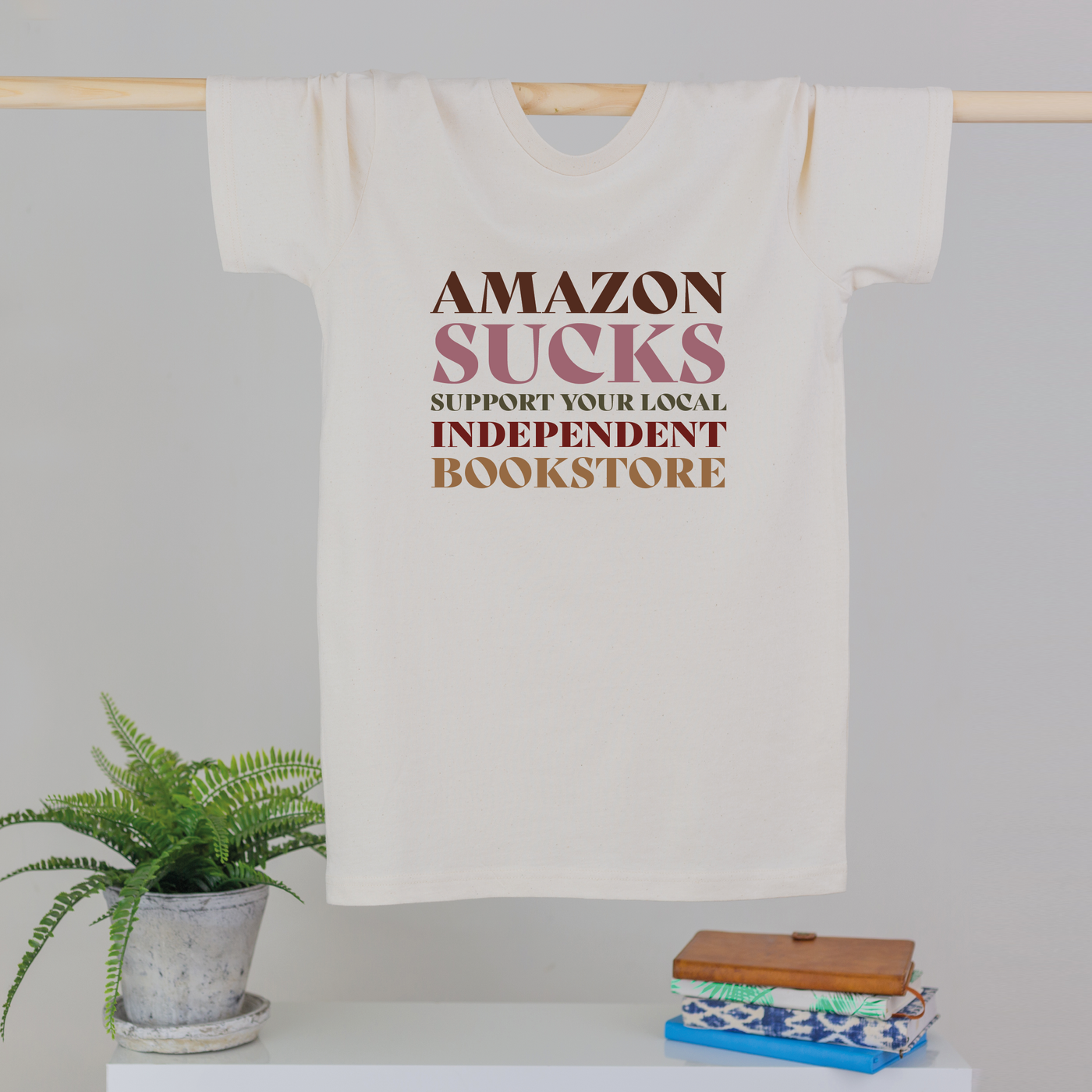 Pack of 12 - Amazon Sucks Bookstore T-Shirt