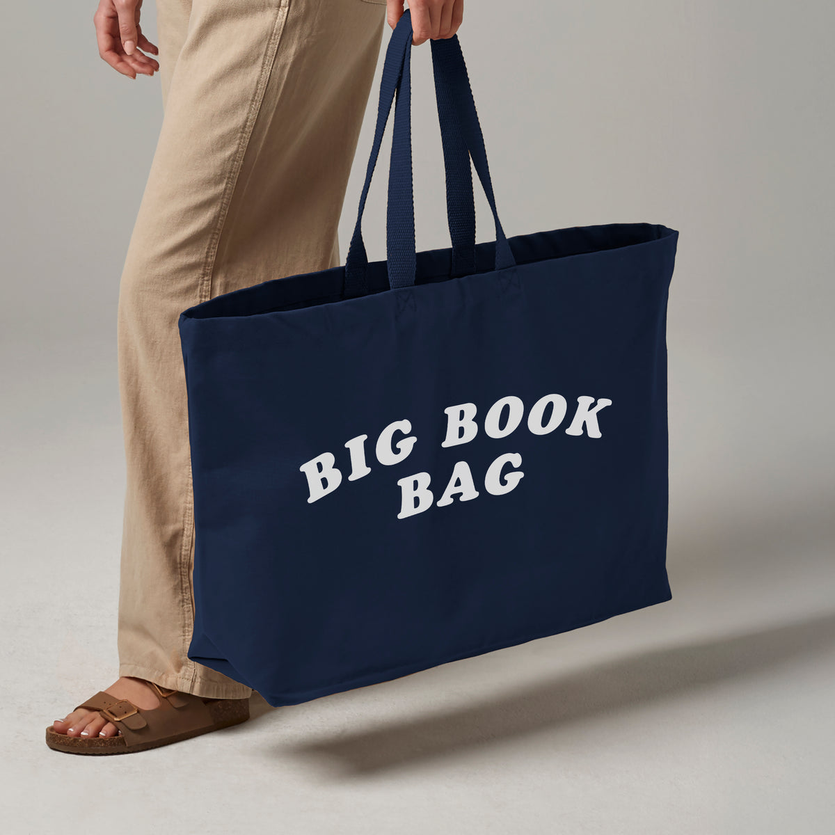 Pack of 4 - Big Book Bag – Oversized Heavyweight Canvas Tote