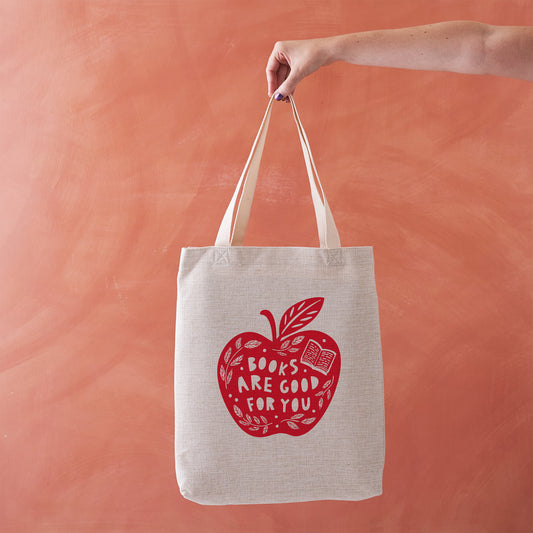 Pack of 4 - 'Books are good for you' - Literary Activist Tote Bag