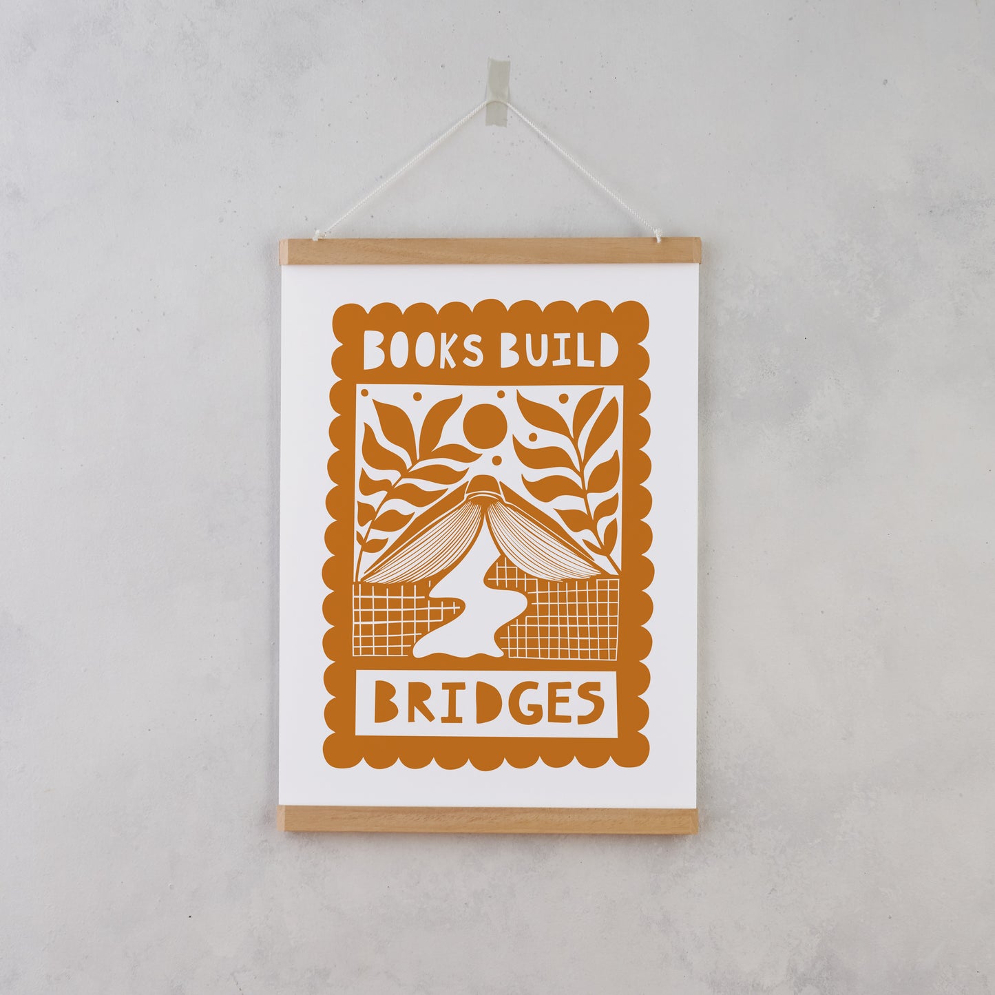 Pack of 2 - Book Build Bridges - Literary Activist A4 Print