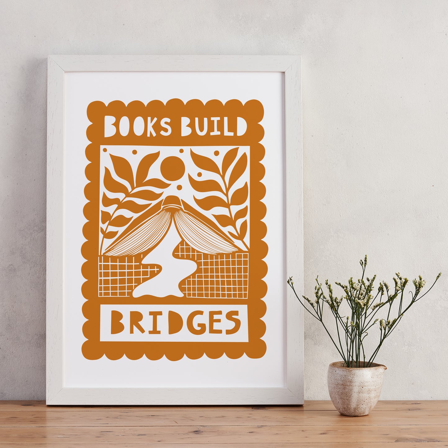 Pack of 2 - Book Build Bridges - Literary Activist A4 Print
