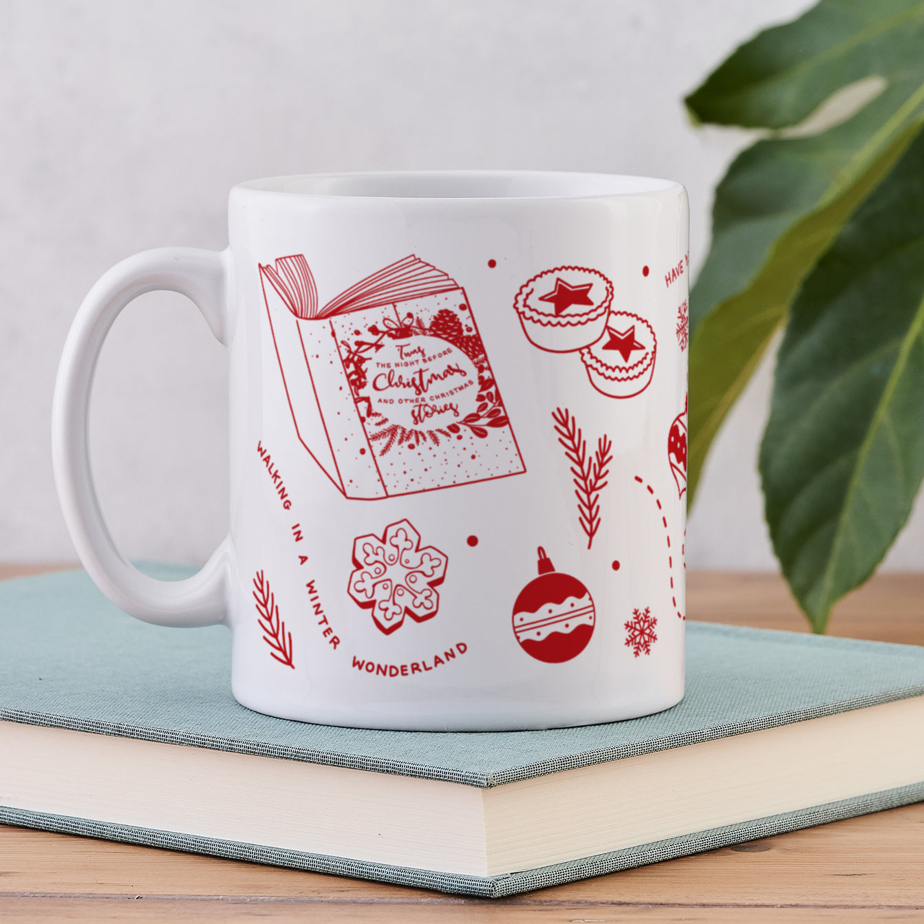 Pack of 6 -  Booklover's Christmas Mug