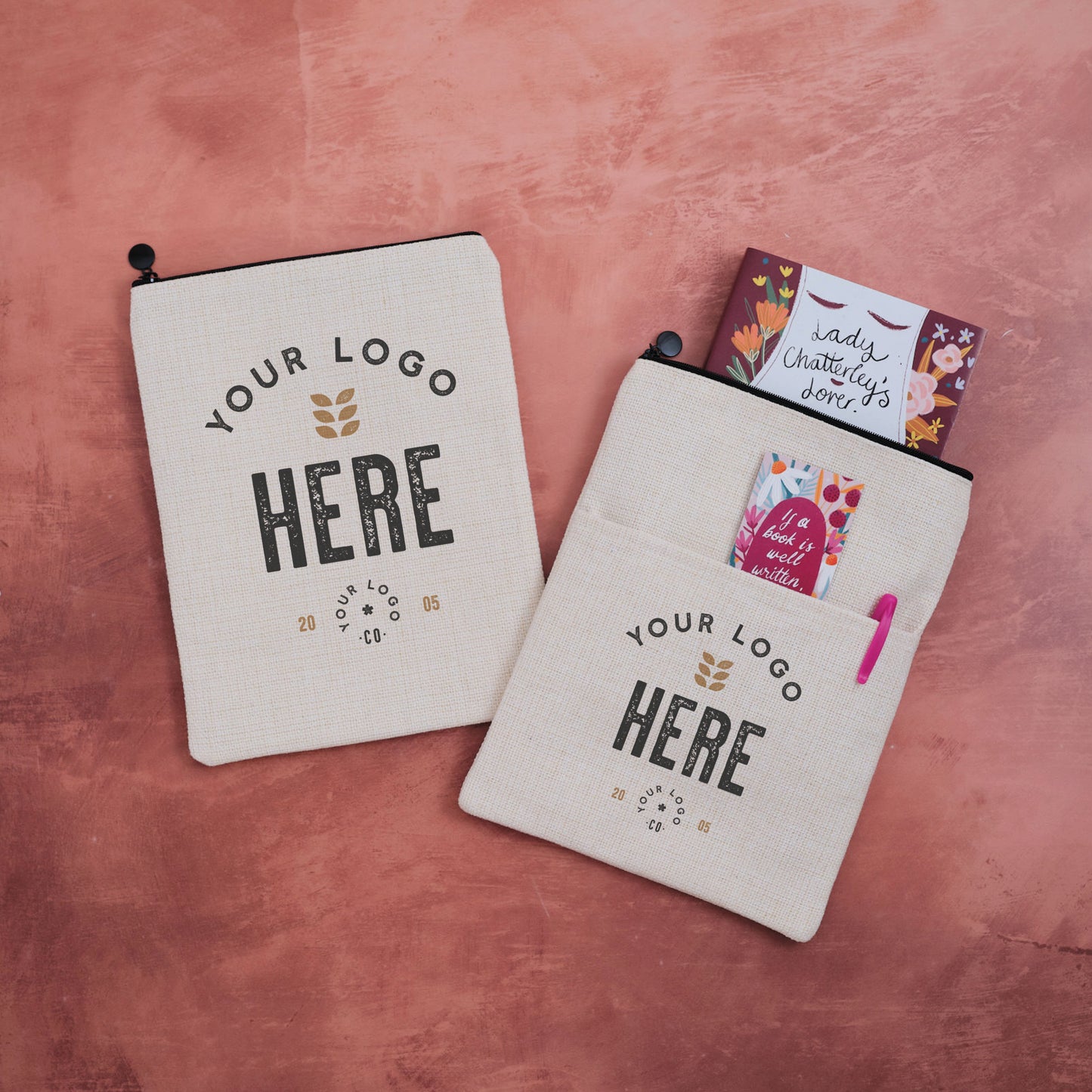 Pack of 3 - Book Sleeve - Custom Logo