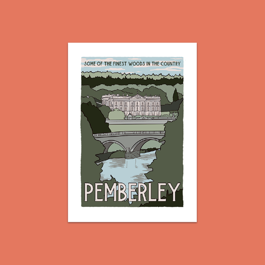 Pack of 10 - Pemberley - Fictional Travel - Bookish Vinyl Sticker