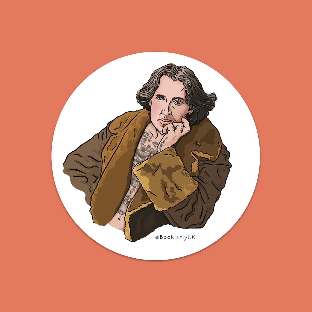 Pack of 10 - Oscar Wilde With Tattoos Vinyl Laptop Sticker