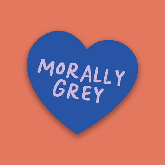 Pack of 10 - Bookish Sticker - Morally Grey