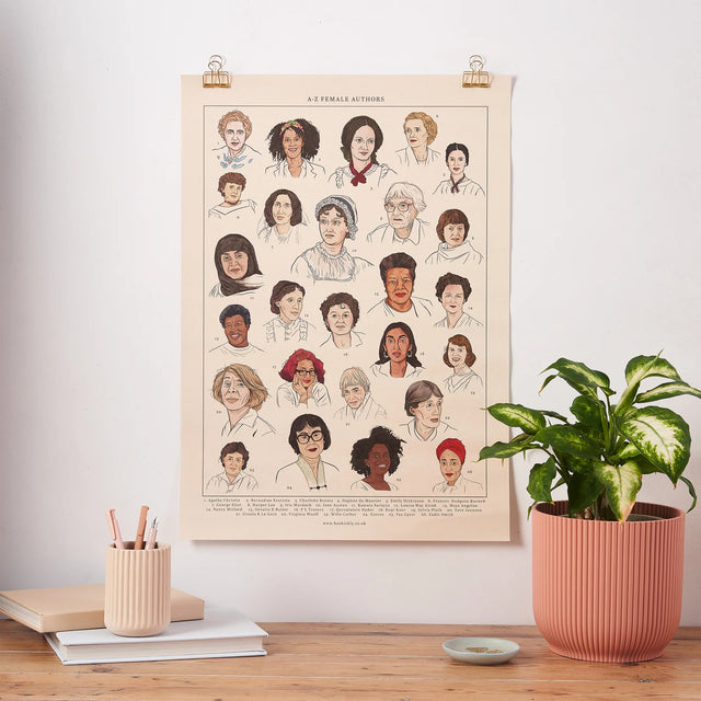 Bookishly A-Z of Female Authors Poster