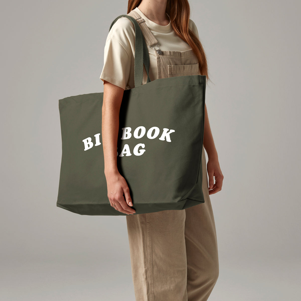 Pack of 4 - Big Book Bag – Oversized Heavyweight Canvas Tote