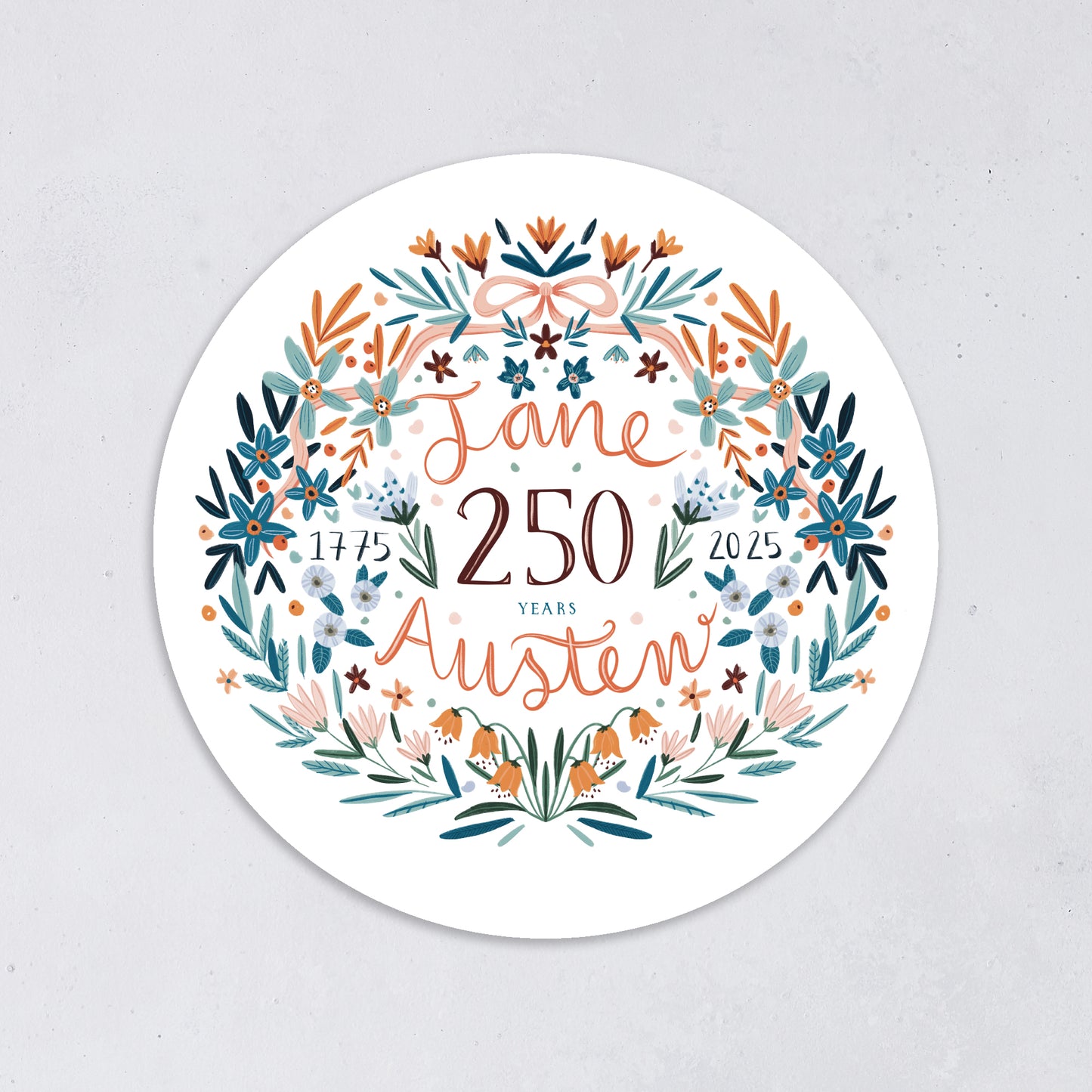 Pack of 10 - Jane Austen 250th Anniversary Vinyl Sticker