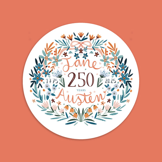 Pack of 10 - Jane Austen 250th Anniversary Vinyl Sticker