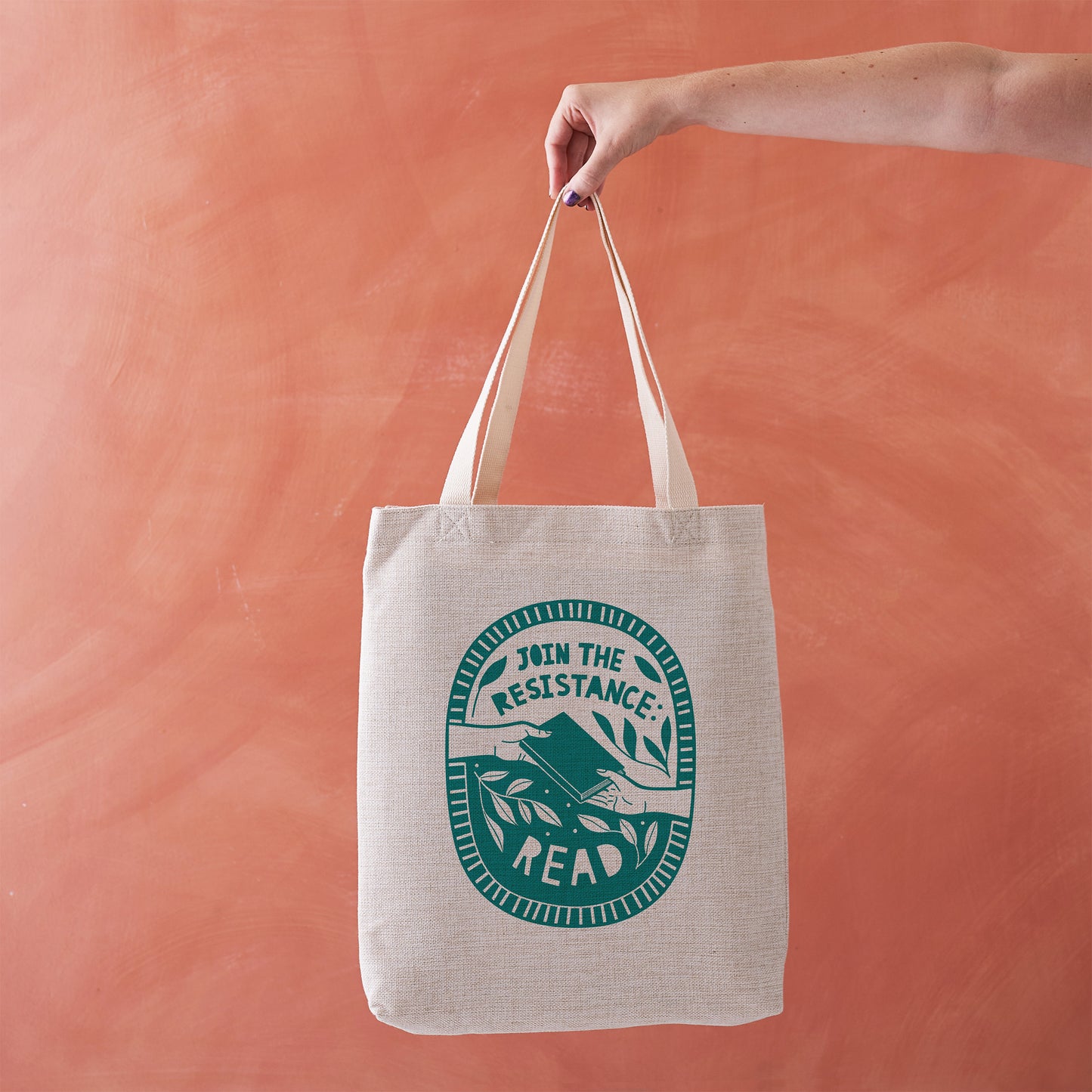 Pack of 4 - 'Join the Resistance. Read.' - Literary Activist Tote Bag