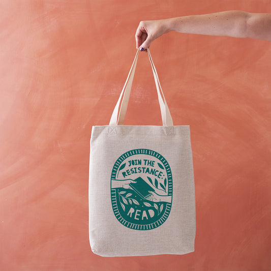 Pack of 4 - 'Join the Resistance. Read.' - Literary Activist Tote Bag