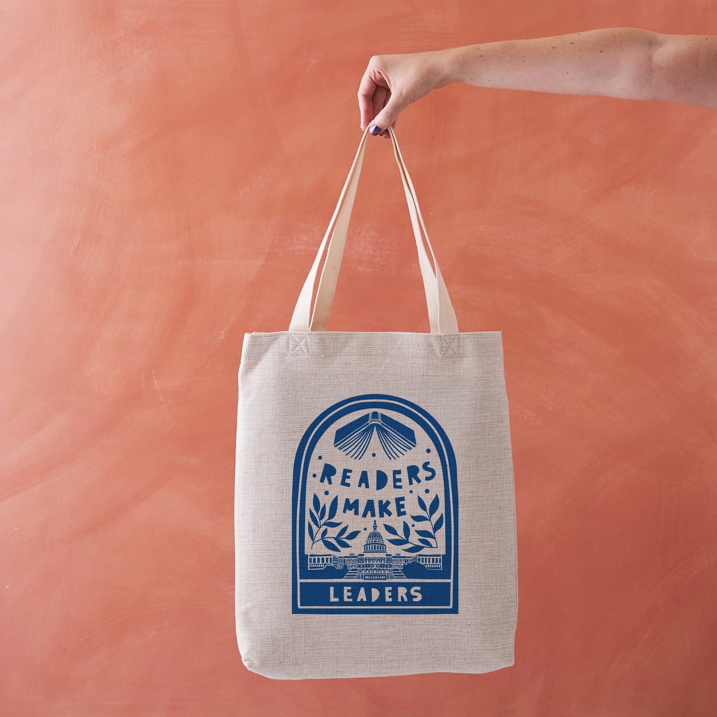Pack of 4 - 'Readers Make Leaders' - Literary Activist Tote Bag