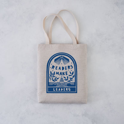 Pack of 4 - 'Readers Make Leaders' - Literary Activist Tote Bag
