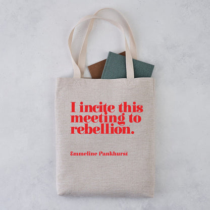 Pack of 4 - Tote bag - I Incite This Meeting To Rebellion