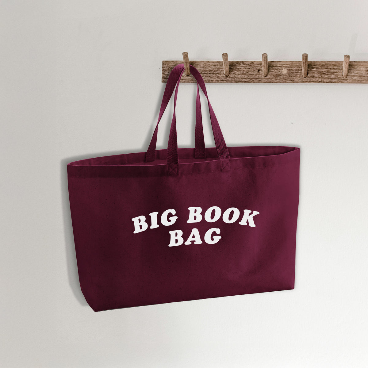 Pack of 4 - Big Book Bag – Oversized Heavyweight Canvas Tote