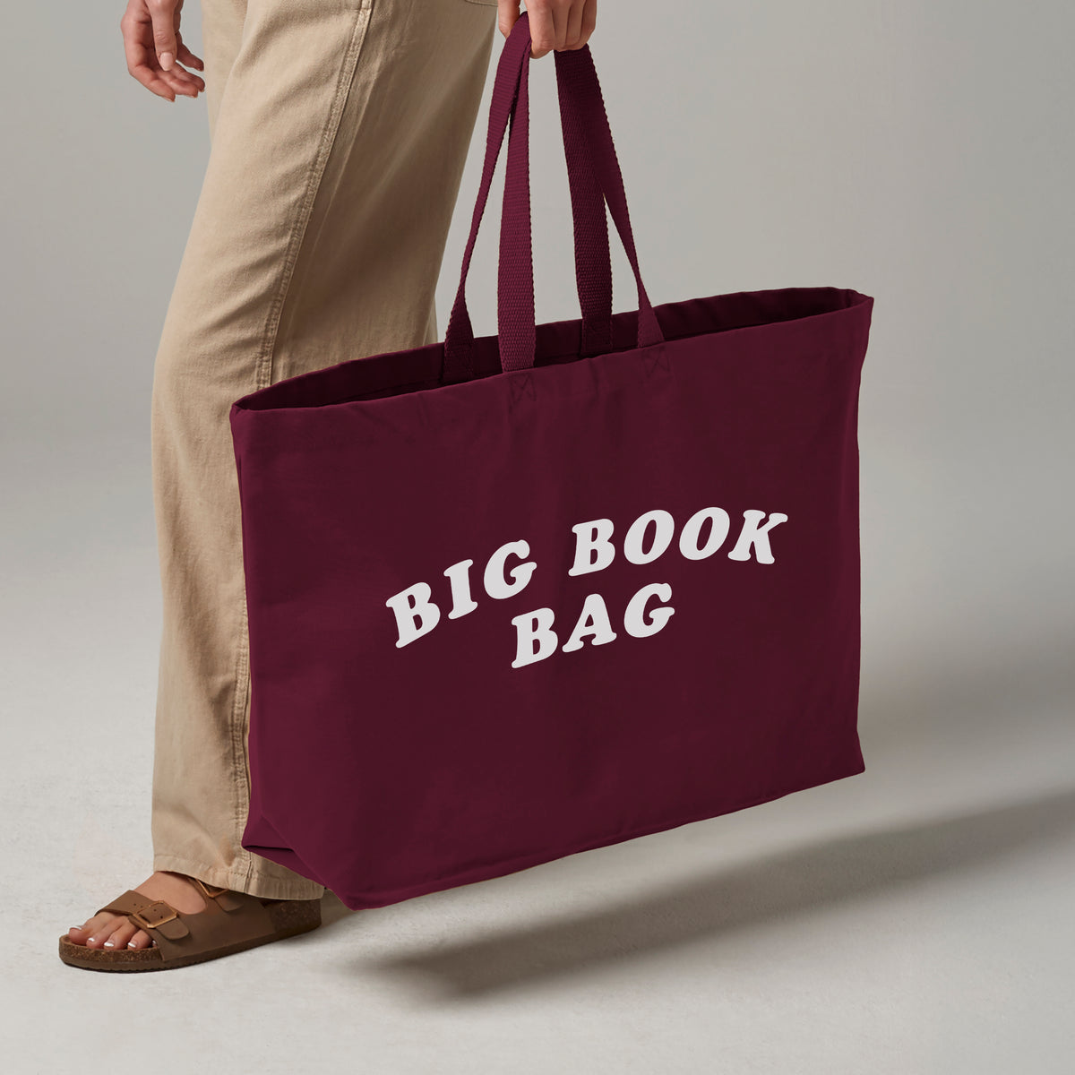 Pack of 4 - Big Book Bag – Oversized Heavyweight Canvas Tote
