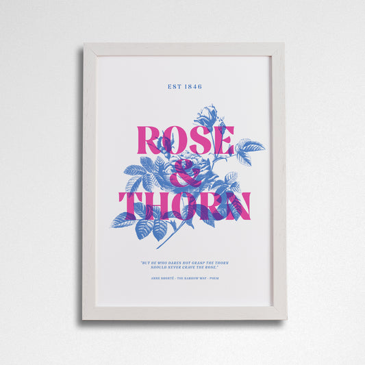 Pack of 2 - Rose and Thorn - A4 Art Print