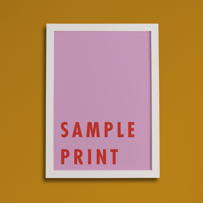 Sample A4 Print - Unframed or Framed with extra wood samples