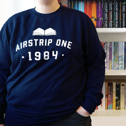 Literary 1984 ‘Air Strip One’ Varisty Style College Sweatshirt
