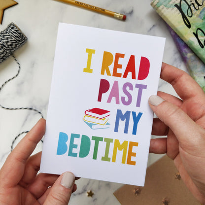 Rainbow 'I Read Past My Bedtime' Book Lover Card - 348