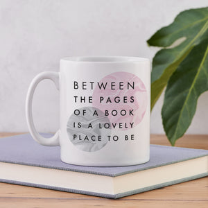 Literary Mug - "Between The Pages" - Marble Design