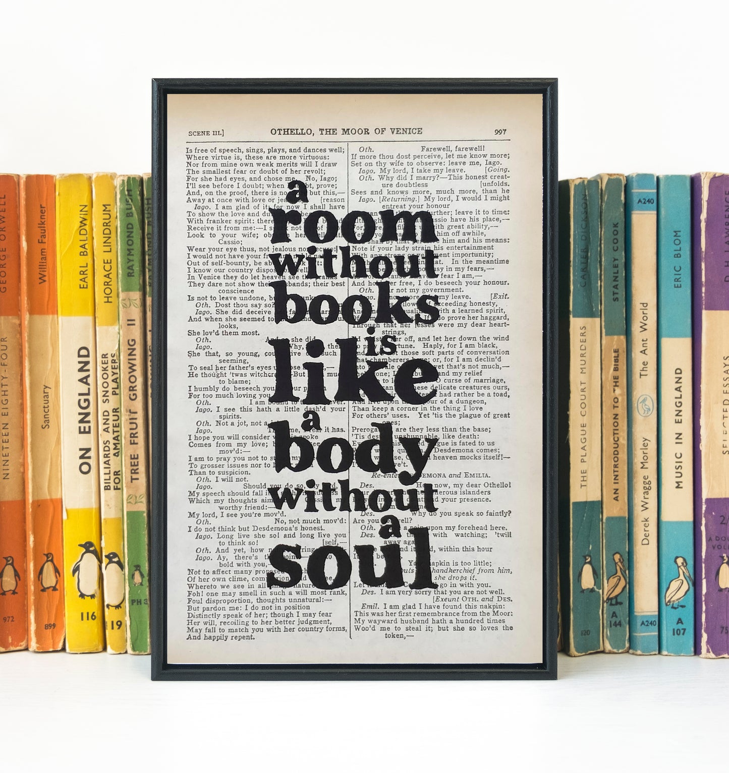 A Room Without Books - Cicero - Book Page Print