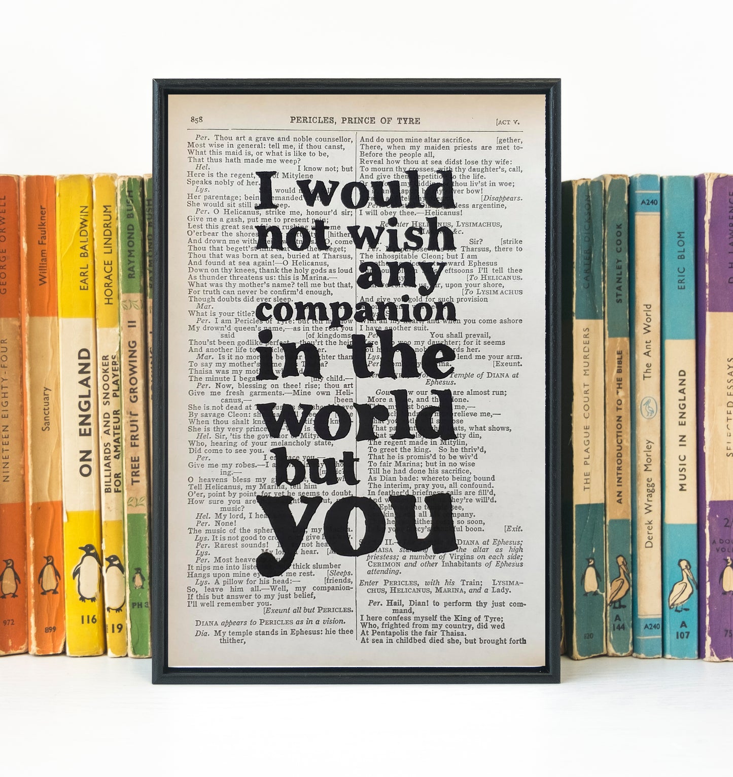 Shakespeare - I Would Not Wish Any Companion - Book Page