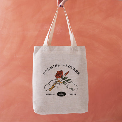 Enemies to Lovers Literary Trope Tote Bag