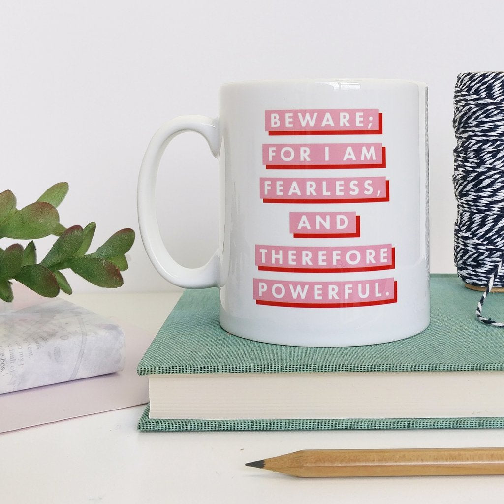 Pack of 6 - Pink & Red “Fearless” Feminist Mug