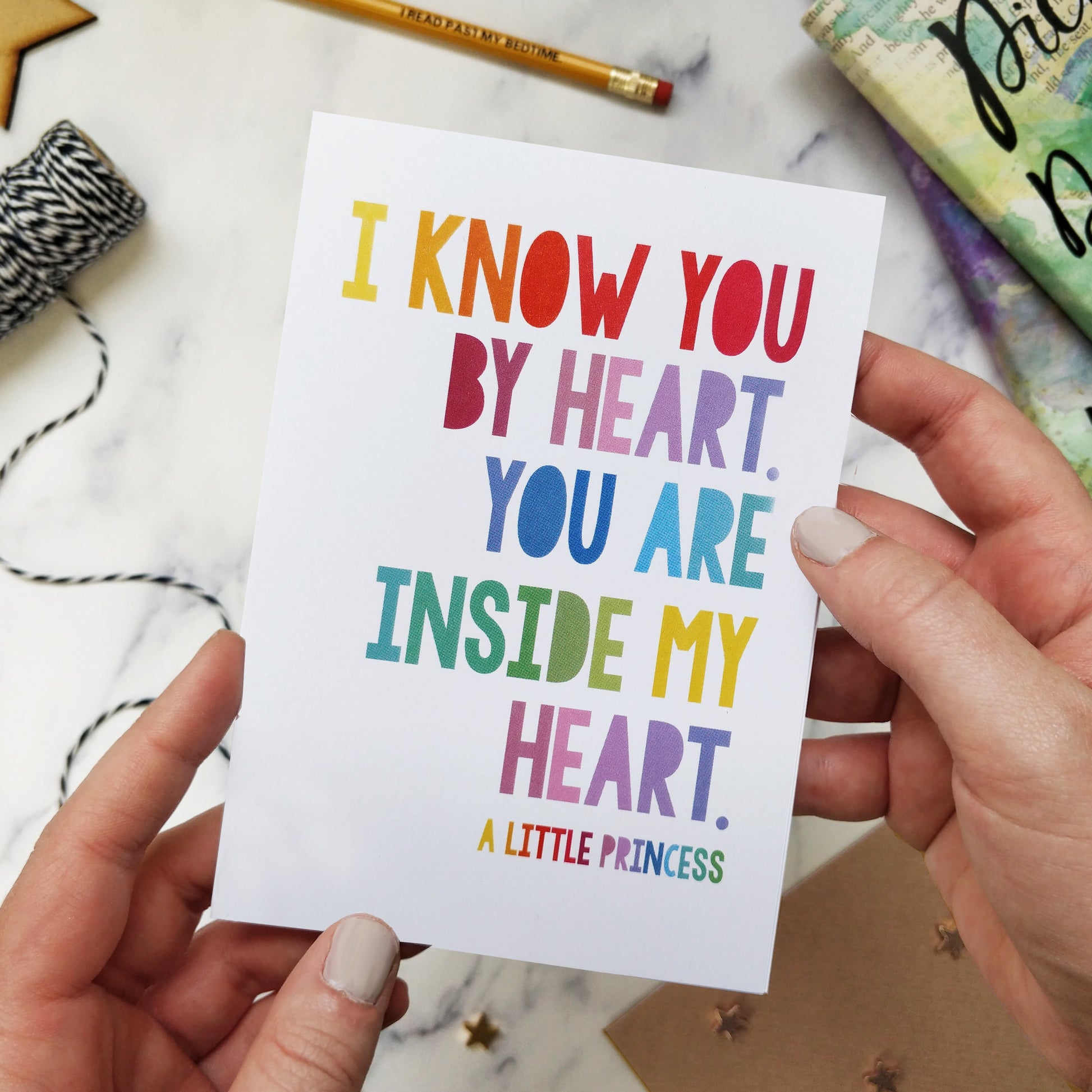 Rainbow 'I Know You By Heart' Child's Birthday Card - 350