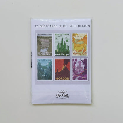 Fictional Travel Postcard Set of 12