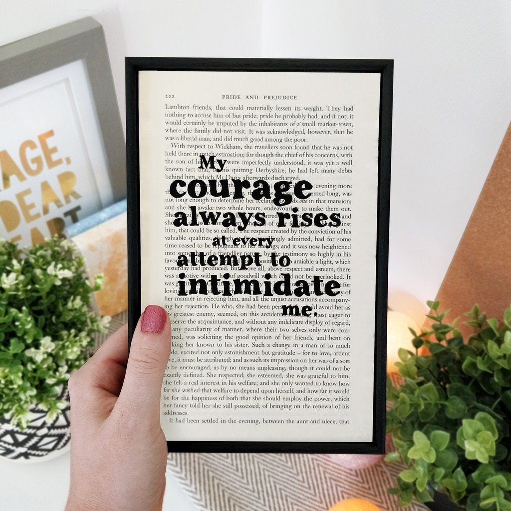 Pride & Prejudice - My Courage Always Rises - Book Page