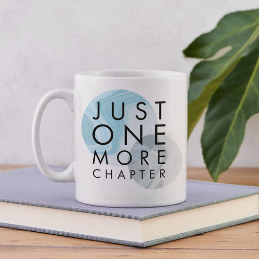 Pack of 6 - Literary Mug - "Just One More Chapter" - Marble Design