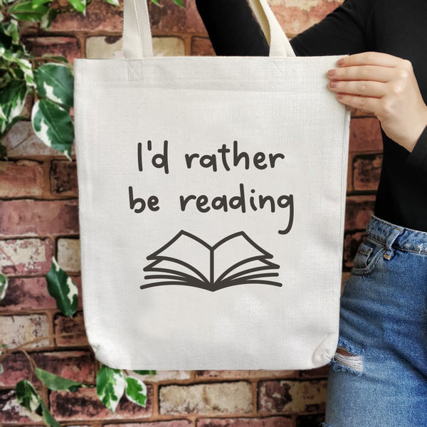 Pack of 4 - Tote Bag - I'd rather be reading
