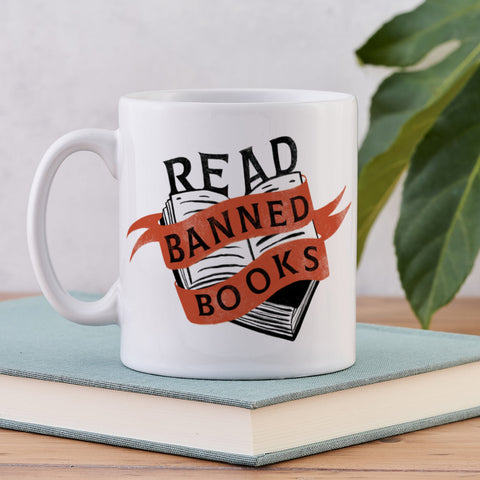 read banned books literary mug