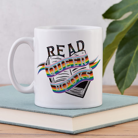 Read Queer Books Literary Mug