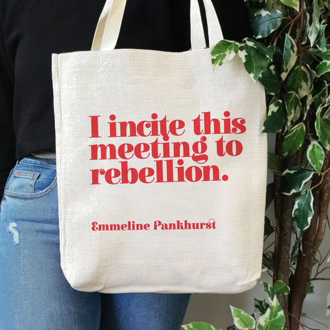 Pack of 4 - Tote bag - I Incite This Meeting To Rebellion