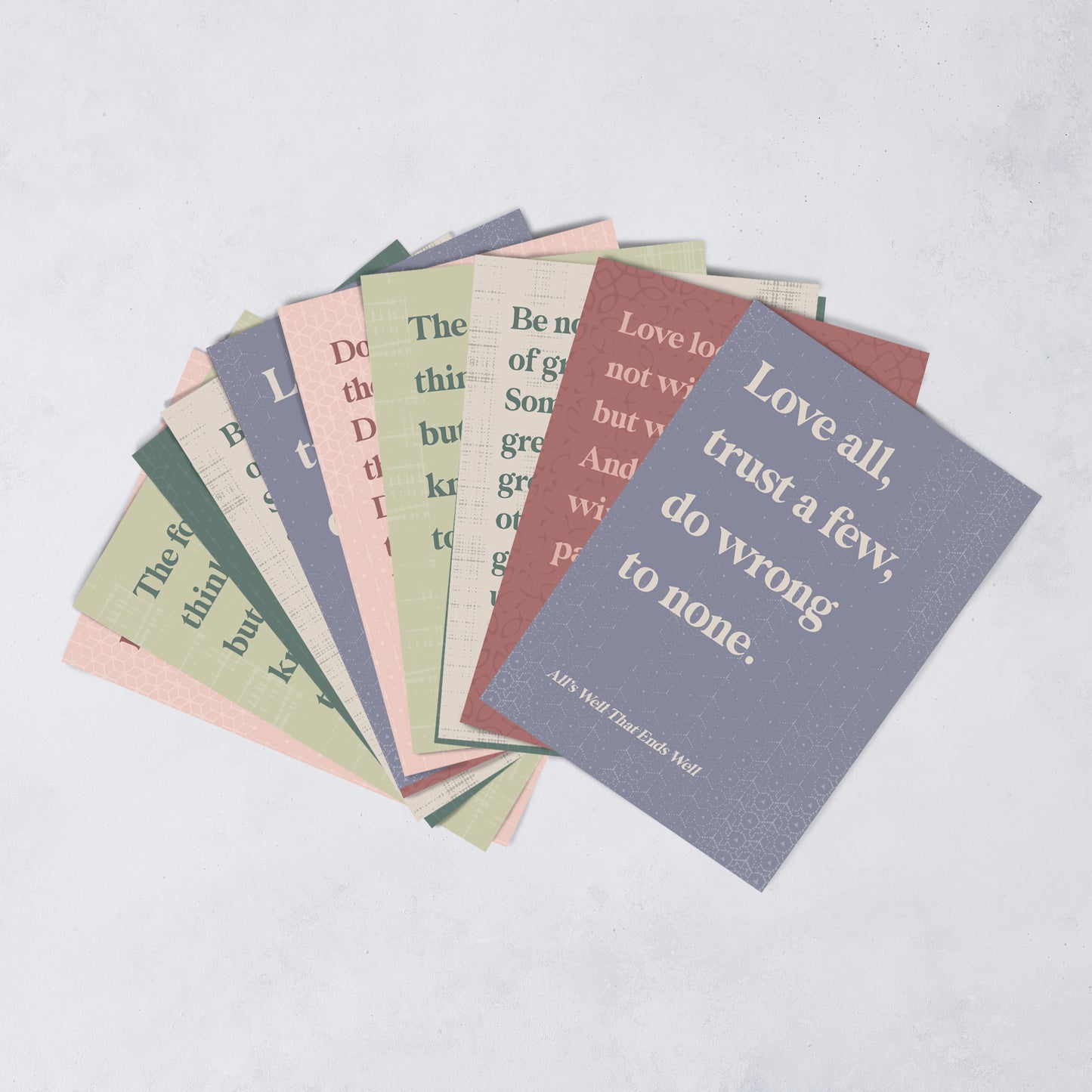 Shakespeare Quotes - 12 Postcard Set