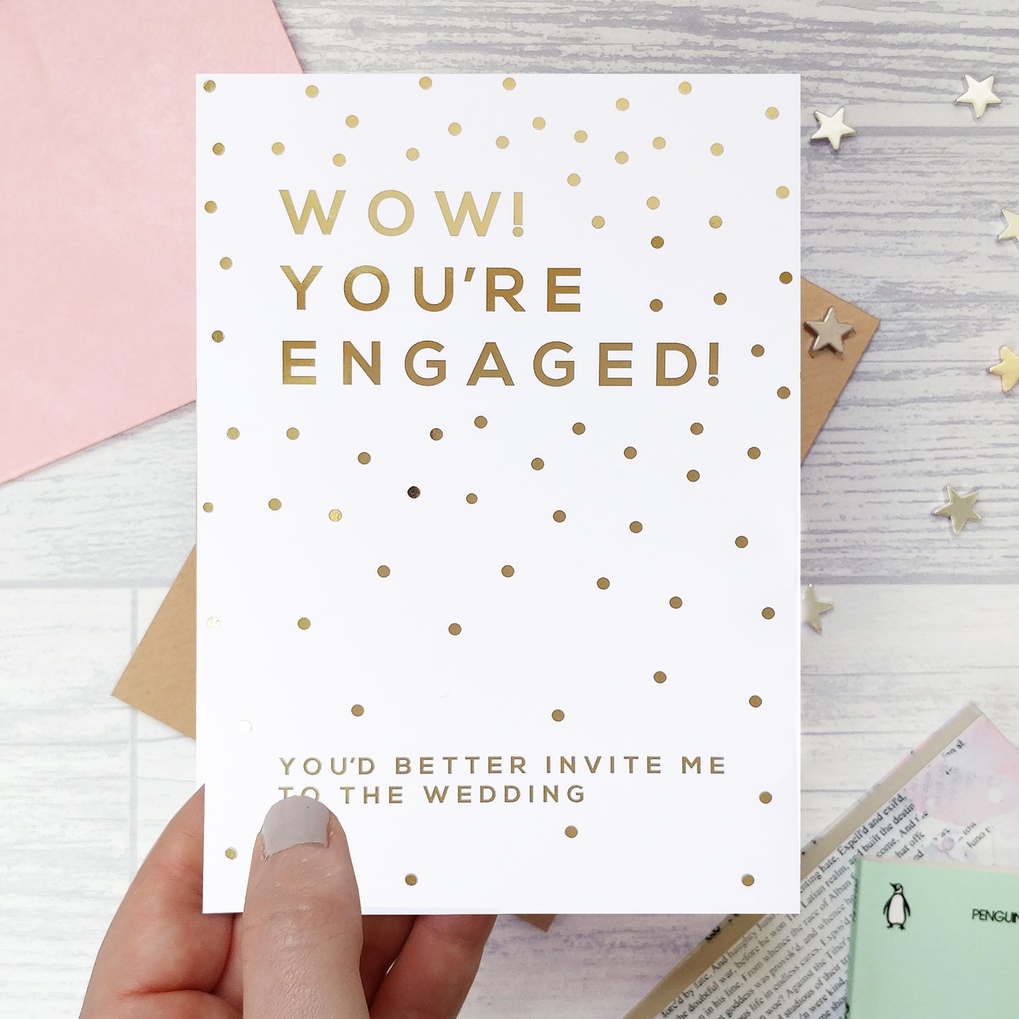 Greeting card - Wow You're Engaged - Foil Card - 327