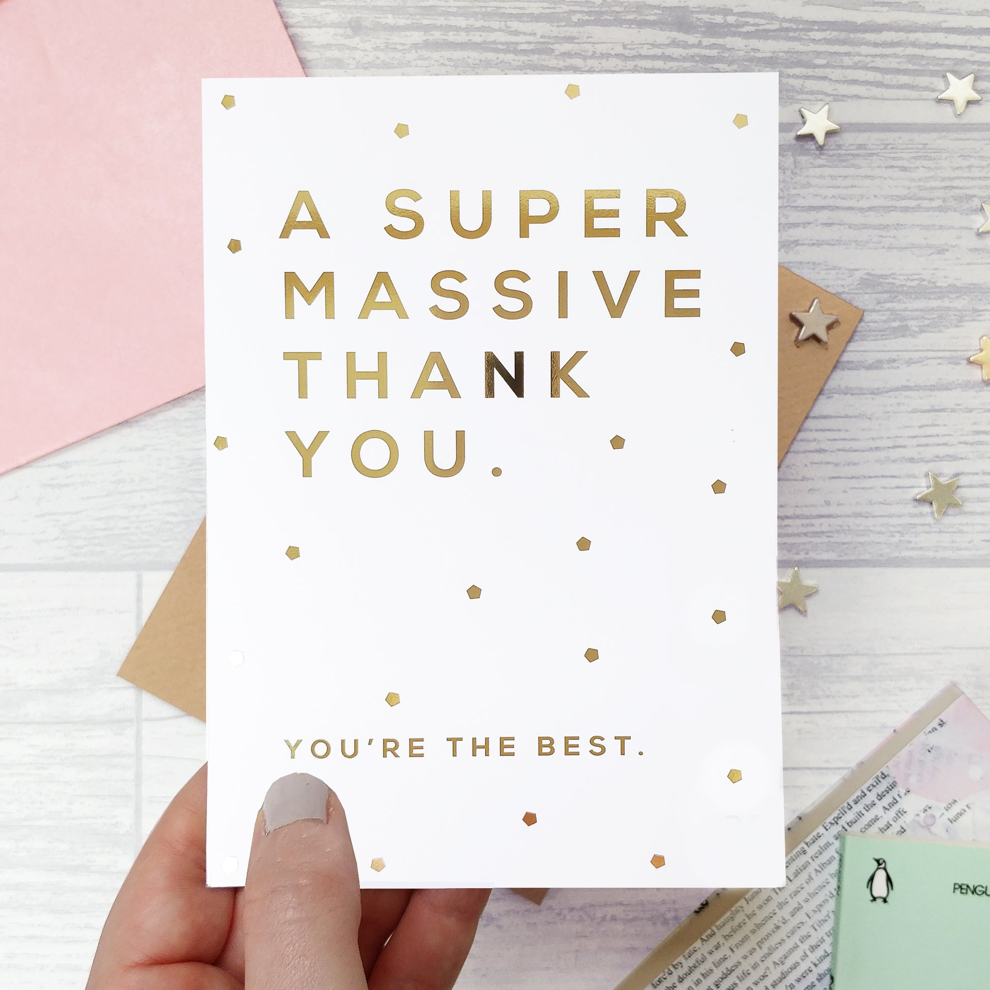 Greeting card - A Super Massive Thank You - Foil Card - 335