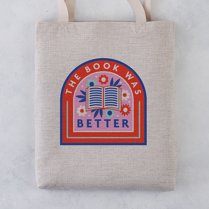 The book was better. Bookishly tote bag. Inspired by Booktok and Bookstagram. The bookish era edit. Perfect for book lovers, bookworms, readers and bibliophiles.