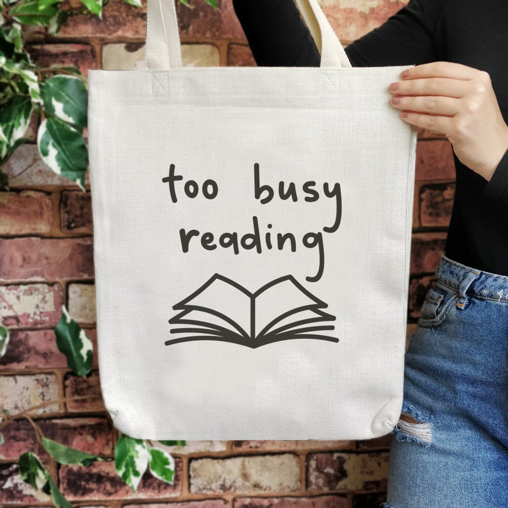 Pack of 4 - Tote Bag - Too busy reading