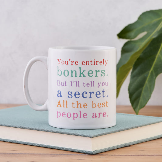 Pack of 6 - Alice in Wonderland Gift - Bonkers Mug - Rainbow