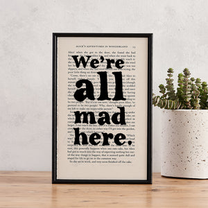 Alice in Wonderland - We're All Mad Here - Book Page