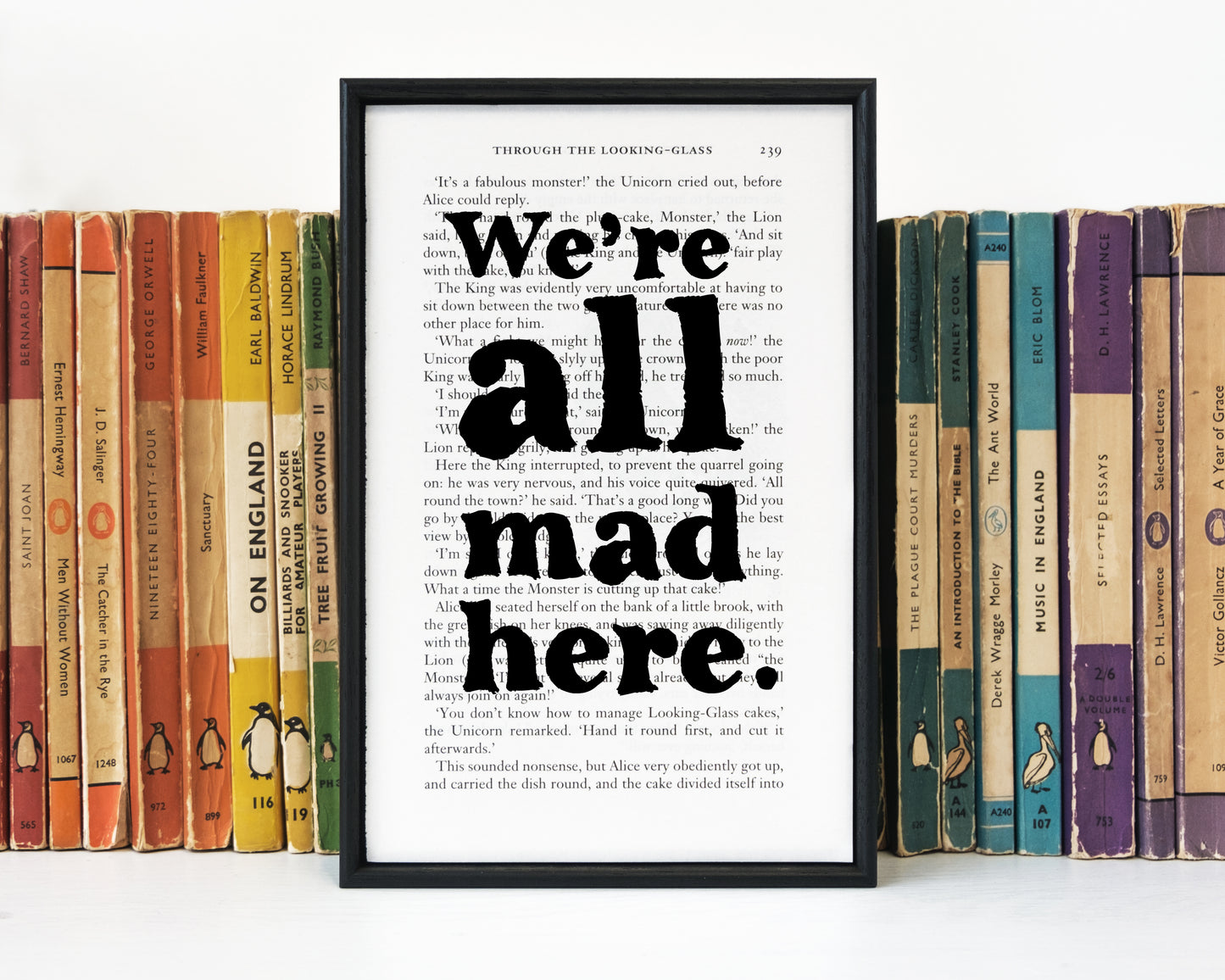 Alice in Wonderland - We're All Mad Here - Book Page - BOOK 54