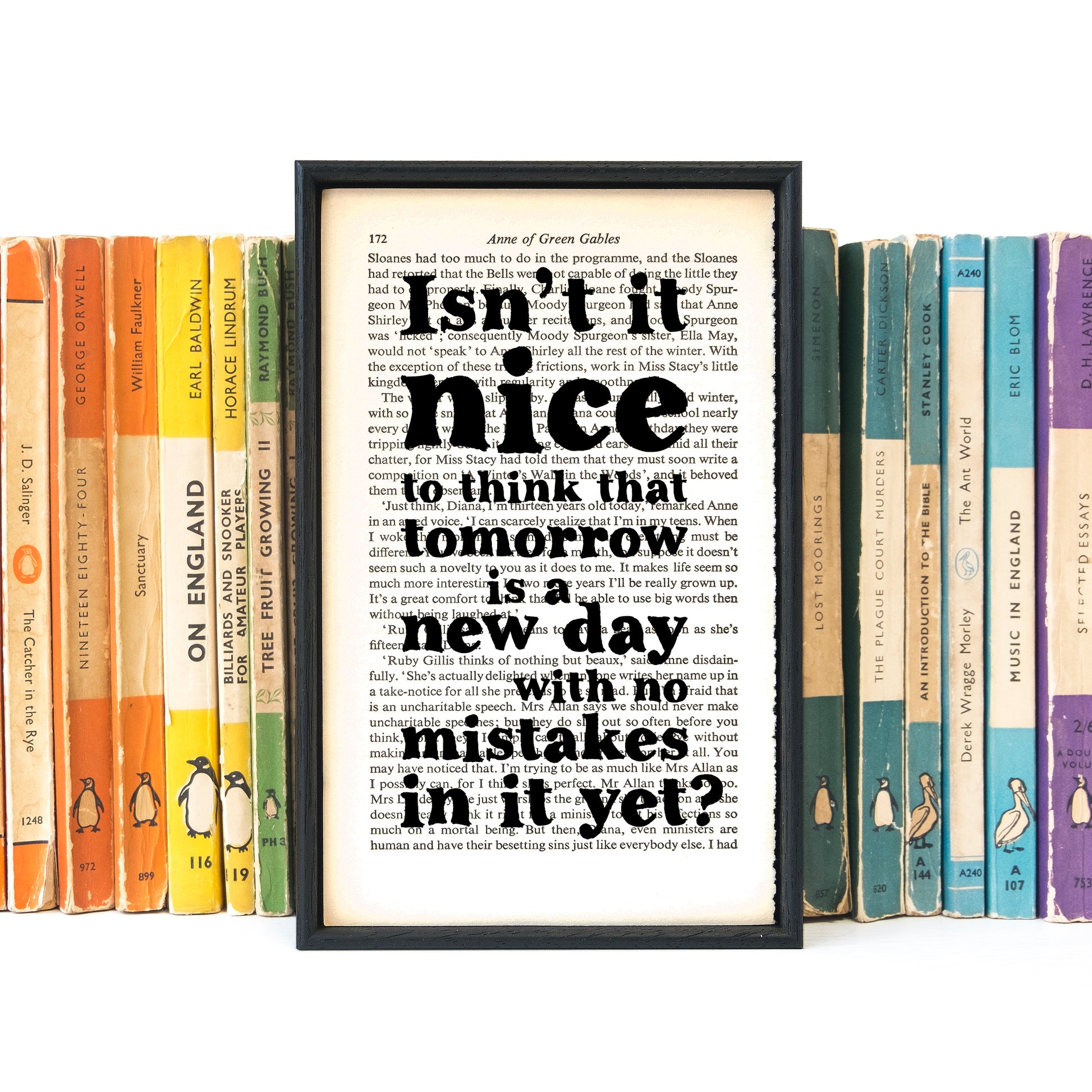 Anne Of Green Gables - Tomorrow Is A New Day - Book Print - BOOK 77